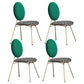 Nordic Style Metal Dining Room Chairs Open Back Side Armless Chair for Home Use Green 4 Piece Set Clearhalo ' kitchen&dining_furn' 'Dining Chairs' 'Dining Tables & Seating' 'dining_chair' 'furn' 'furn_dining_chair' 'Furniture' 'furniture_dining_chair' 'Kitchen & Dining Furniture' 'kitchen' 4344265