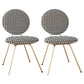 Nordic Style Metal Dining Room Chairs Open Back Side Armless Chair for Home Use Black-White 2 Piece Set Clearhalo ' kitchen&dining_furn' 'Dining Chairs' 'Dining Tables & Seating' 'dining_chair' 'furn' 'furn_dining_chair' 'Furniture' 'furniture_dining_chair' 'Kitchen & Dining Furniture' 'kitchen' 4344267