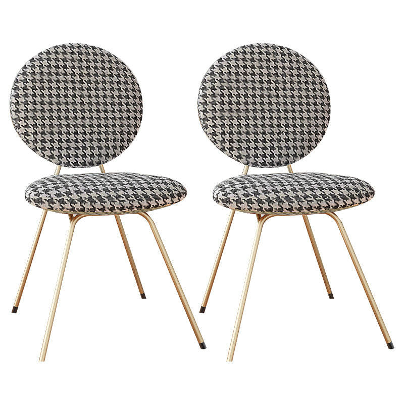 Nordic Style Metal Dining Room Chairs Open Back Side Armless Chair for Home Use Black-White 2 Piece Set Clearhalo ' kitchen&dining_furn' 'Dining Chairs' 'Dining Tables & Seating' 'dining_chair' 'furn' 'furn_dining_chair' 'Furniture' 'furniture_dining_chair' 'Kitchen & Dining Furniture' 'kitchen' 4344267