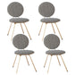 Nordic Style Metal Dining Room Chairs Open Back Side Armless Chair for Home Use Black-White 4 Piece Set Clearhalo ' kitchen&dining_furn' 'Dining Chairs' 'Dining Tables & Seating' 'dining_chair' 'furn' 'furn_dining_chair' 'Furniture' 'furniture_dining_chair' 'Kitchen & Dining Furniture' 'kitchen' 4344268
