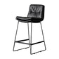 Modern Bucket Low Back Bar Stool Iron Legs Footrest Indoor Counter Stool Black Counter Stool(26"H) Clearhalo 'Bar Furniture' 'Bar Stools' 'bar_stools' 'furn' 'furn_bar_stools' 'furniture_bar_stools' 'Kitchen & Dining Furniture' 'kitchen&dining_furn' 'kitchen' 'kitchen_furn' Furniture' 4344292