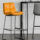 Modern Bucket Low Back Bar Stool Iron Legs Footrest Indoor Counter Stool Clearhalo 'Bar Furniture' 'Bar Stools' 'bar_stools' 'furn' 'furn_bar_stools' 'furniture_bar_stools' 'Kitchen & Dining Furniture' 'kitchen&dining_furn' 'kitchen' 'kitchen_furn' Furniture' 4344301