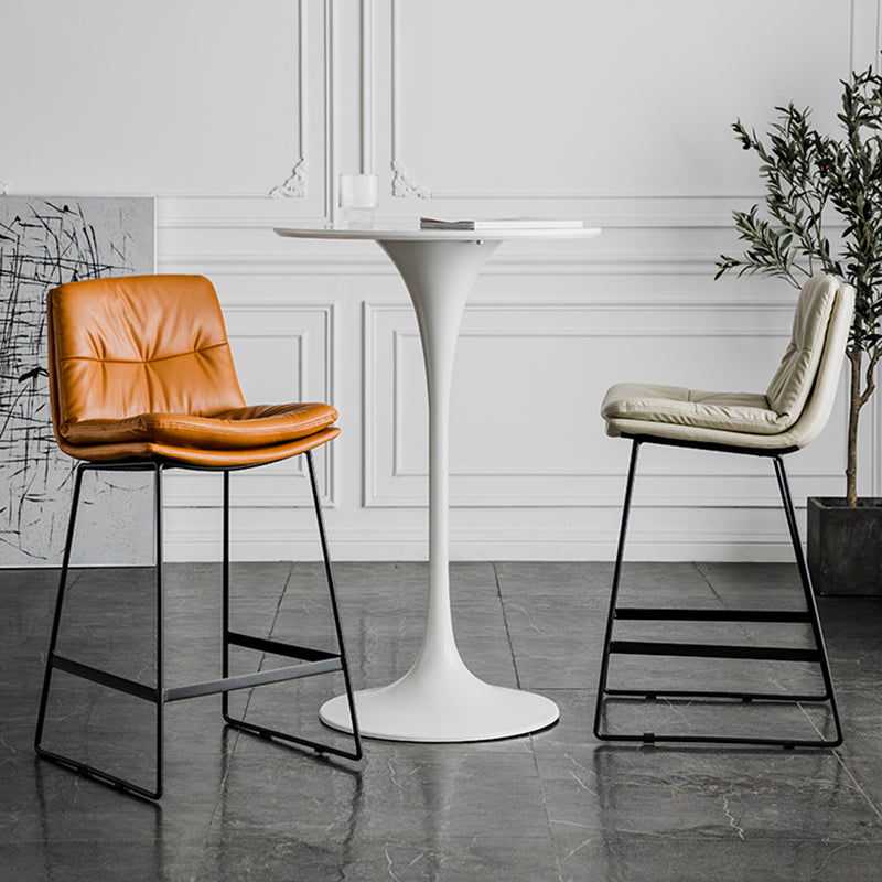 Modern Bucket Low Back Bar Stool Iron Legs Footrest Indoor Counter Stool Clearhalo 'Bar Furniture' 'Bar Stools' 'bar_stools' 'furn' 'furn_bar_stools' 'furniture_bar_stools' 'Kitchen & Dining Furniture' 'kitchen&dining_furn' 'kitchen' 'kitchen_furn' Furniture' 4344303