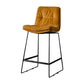Modern Bucket Low Back Bar Stool Iron Legs Footrest Indoor Counter Stool Ginger Counter Stool(26"H) Clearhalo 'Bar Furniture' 'Bar Stools' 'bar_stools' 'furn' 'furn_bar_stools' 'furniture_bar_stools' 'Kitchen & Dining Furniture' 'kitchen&dining_furn' 'kitchen' 'kitchen_furn' Furniture' 4344312