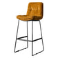 Modern Bucket Low Back Bar Stool Iron Legs Footrest Indoor Counter Stool Ginger Bar Stool(30"H) Clearhalo 'Bar Furniture' 'Bar Stools' 'bar_stools' 'furn' 'furn_bar_stools' 'furniture_bar_stools' 'Kitchen & Dining Furniture' 'kitchen&dining_furn' 'kitchen' 'kitchen_furn' Furniture' 4344313