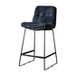 Modern Bucket Low Back Bar Stool Iron Legs Footrest Indoor Counter Stool Navy Blue Counter Stool(26"H) Clearhalo 'Bar Furniture' 'Bar Stools' 'bar_stools' 'furn' 'furn_bar_stools' 'furniture_bar_stools' 'Kitchen & Dining Furniture' 'kitchen&dining_furn' 'kitchen' 'kitchen_furn' Furniture' 4344314