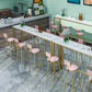 Glam Metal Upholstered Bar Stool Indoor Barstool with Iron Legs and Low Back,Cushion Clearhalo 'Bar Furniture' 'Bar Stools' 'bar_stools' 'furn' 'furn_bar_stools' 'furniture_bar_stools' 'Kitchen & Dining Furniture' 'kitchen&dining_furn' 'kitchen' 'kitchen_furn' Furniture' 4344323