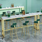 Glam Metal Upholstered Bar Stool Indoor Barstool with Iron Legs and Low Back,Cushion Clearhalo 'Bar Furniture' 'Bar Stools' 'bar_stools' 'furn' 'furn_bar_stools' 'furniture_bar_stools' 'Kitchen & Dining Furniture' 'kitchen&dining_furn' 'kitchen' 'kitchen_furn' Furniture' 4344327