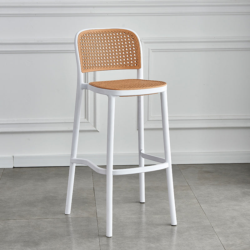 Modern Backrest Bar Chair Home Balcony Faux Leather Counter Chair Stool Clearhalo 'Bar Furniture' 'Bar Stools' 'bar_stools' 'furn' 'furn_bar_stools' 'furniture_bar_stools' 'Kitchen & Dining Furniture' 'kitchen&dining_furn' 'kitchen' 'kitchen_furn' Furniture' 4344352