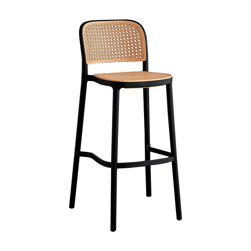 Modern Backrest Bar Chair Home Balcony Faux Leather Counter Chair Stool Clearhalo 'Bar Furniture' 'Bar Stools' 'bar_stools' 'furn' 'furn_bar_stools' 'furniture_bar_stools' 'Kitchen & Dining Furniture' 'kitchen&dining_furn' 'kitchen' 'kitchen_furn' Furniture' 4344358
