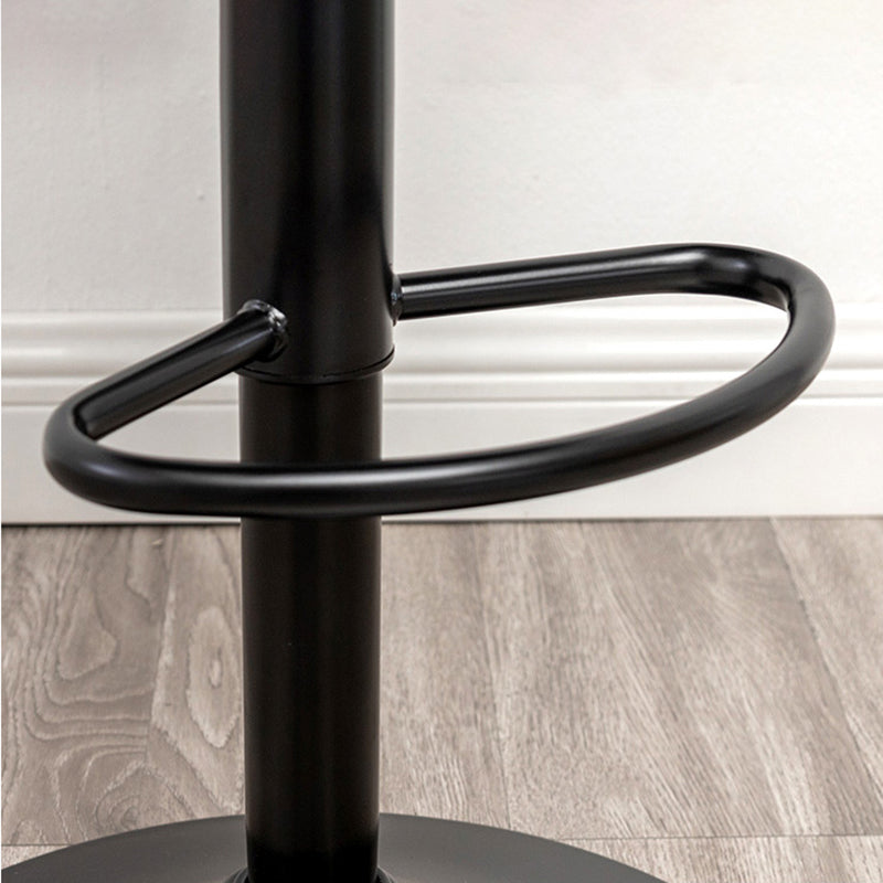 Adjustable Height Contemporary Bar Stool Footrest Leather Low Back Counter Stool Clearhalo 'Bar Furniture' 'Bar Stools' 'bar_stools' 'furn' 'furn_bar_stools' 'furniture_bar_stools' 'Kitchen & Dining Furniture' 'kitchen&dining_furn' 'kitchen' 'kitchen_furn' Furniture' 4344379