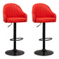 Adjustable Height Contemporary Bar Stool Footrest Leather Low Back Counter Stool Red Black 2 Piece Set Clearhalo 'Bar Furniture' 'Bar Stools' 'bar_stools' 'furn' 'furn_bar_stools' 'furniture_bar_stools' 'Kitchen & Dining Furniture' 'kitchen&dining_furn' 'kitchen' 'kitchen_furn' Furniture' 4344395