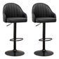 Adjustable Height Contemporary Bar Stool Footrest Leather Low Back Counter Stool Black Black 2 Piece Set Clearhalo 'Bar Furniture' 'Bar Stools' 'bar_stools' 'furn' 'furn_bar_stools' 'furniture_bar_stools' 'Kitchen & Dining Furniture' 'kitchen&dining_furn' 'kitchen' 'kitchen_furn' Furniture' 4344405