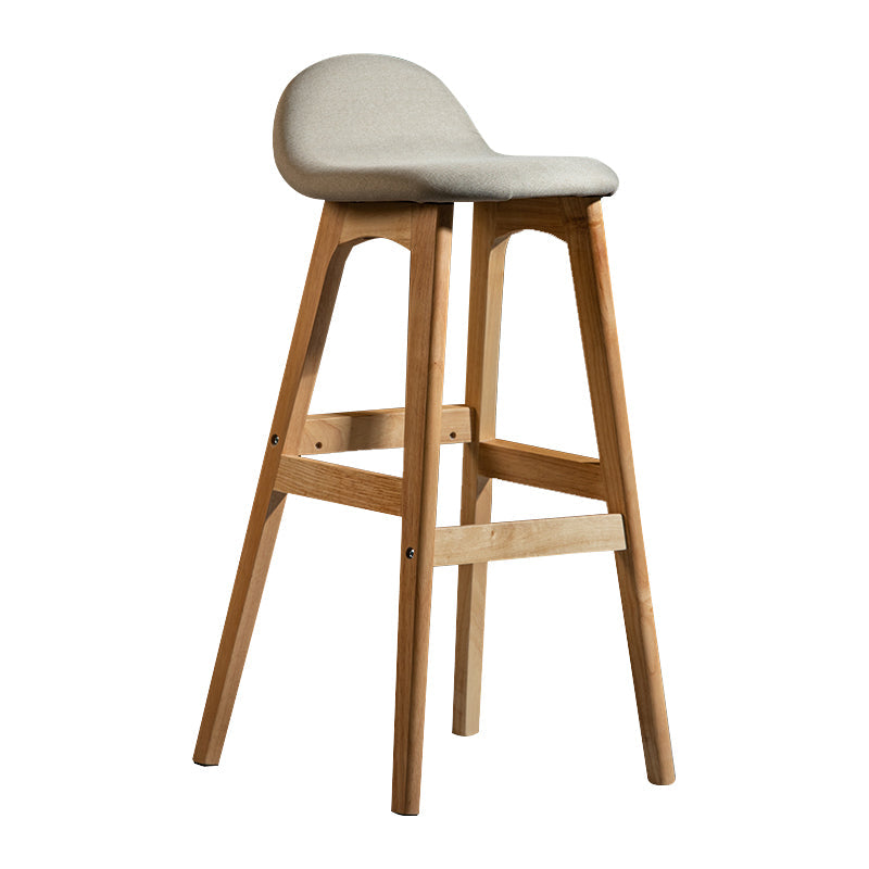 Contemporary 29-inch Indoor Bar Stool Wood Armless Low Back Stool with Footrest Light Apricot Natural 1 Piece Clearhalo 'Bar Furniture' 'Bar Stools' 'bar_stools' 'furn' 'furn_bar_stools' 'furniture_bar_stools' 'Kitchen & Dining Furniture' 'kitchen&dining_furn' 'kitchen' 'kitchen_furn' Furniture' 4344423