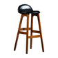 Contemporary 29-inch Indoor Bar Stool Wood Armless Low Back Stool with Footrest Black Brown 1 Piece Clearhalo 'Bar Furniture' 'Bar Stools' 'bar_stools' 'furn' 'furn_bar_stools' 'furniture_bar_stools' 'Kitchen & Dining Furniture' 'kitchen&dining_furn' 'kitchen' 'kitchen_furn' Furniture' 4344426