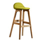 Contemporary 29-inch Indoor Bar Stool Wood Armless Low Back Stool with Footrest Green Natural 1 Piece Clearhalo 'Bar Furniture' 'Bar Stools' 'bar_stools' 'furn' 'furn_bar_stools' 'furniture_bar_stools' 'Kitchen & Dining Furniture' 'kitchen&dining_furn' 'kitchen' 'kitchen_furn' Furniture' 4344429