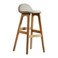 Contemporary 29-inch Indoor Bar Stool Wood Armless Low Back Stool with Footrest Clearhalo 'Bar Furniture' 'Bar Stools' 'bar_stools' 'furn' 'furn_bar_stools' 'furniture_bar_stools' 'Kitchen & Dining Furniture' 'kitchen&dining_furn' 'kitchen' 'kitchen_furn' Furniture' 4344431