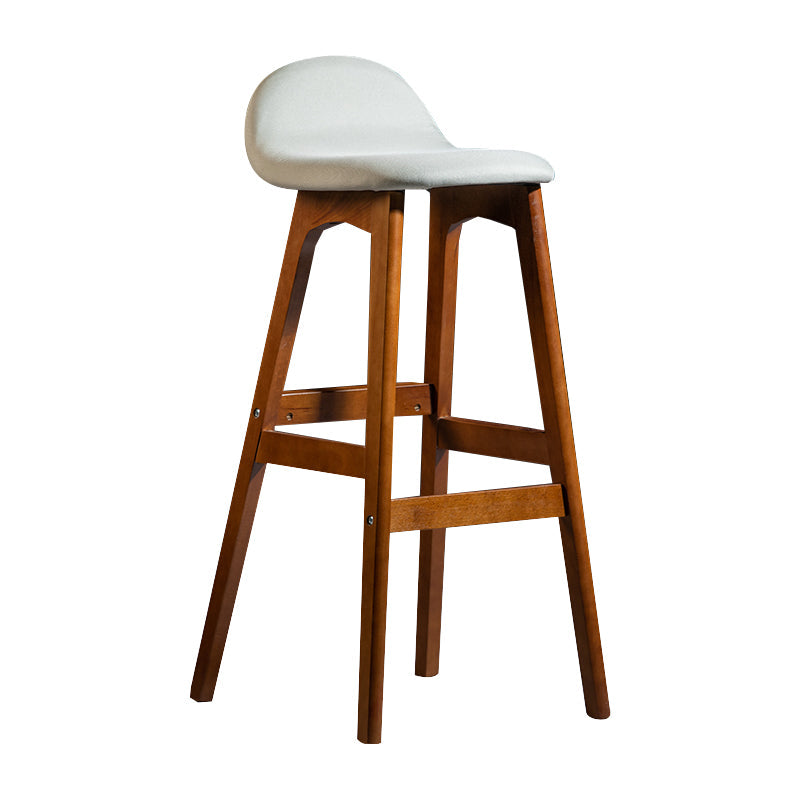 Contemporary 29-inch Indoor Bar Stool Wood Armless Low Back Stool with Footrest Beige Brown 1 Piece Clearhalo 'Bar Furniture' 'Bar Stools' 'bar_stools' 'furn' 'furn_bar_stools' 'furniture_bar_stools' 'Kitchen & Dining Furniture' 'kitchen&dining_furn' 'kitchen' 'kitchen_furn' Furniture' 4344434