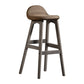 Contemporary 29-inch Indoor Bar Stool Wood Armless Low Back Stool with Footrest Brown Gray 1 Piece Clearhalo 'Bar Furniture' 'Bar Stools' 'bar_stools' 'furn' 'furn_bar_stools' 'furniture_bar_stools' 'Kitchen & Dining Furniture' 'kitchen&dining_furn' 'kitchen' 'kitchen_furn' Furniture' 4344439