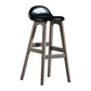 Contemporary 29-inch Indoor Bar Stool Wood Armless Low Back Stool with Footrest Black Gray 1 Piece Clearhalo 'Bar Furniture' 'Bar Stools' 'bar_stools' 'furn' 'furn_bar_stools' 'furniture_bar_stools' 'Kitchen & Dining Furniture' 'kitchen&dining_furn' 'kitchen' 'kitchen_furn' Furniture' 4344440