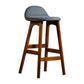 Contemporary 29-inch Indoor Bar Stool Wood Armless Low Back Stool with Footrest Grey Brown 1 Piece Clearhalo 'Bar Furniture' 'Bar Stools' 'bar_stools' 'furn' 'furn_bar_stools' 'furniture_bar_stools' 'Kitchen & Dining Furniture' 'kitchen&dining_furn' 'kitchen' 'kitchen_furn' Furniture' 4344446
