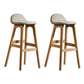 Contemporary 29-inch Indoor Bar Stool Wood Armless Low Back Stool with Footrest Light Apricot Natural 2 Piece Set Clearhalo 'Bar Furniture' 'Bar Stools' 'bar_stools' 'furn' 'furn_bar_stools' 'furniture_bar_stools' 'Kitchen & Dining Furniture' 'kitchen&dining_furn' 'kitchen' 'kitchen_furn' Furniture' 4344450