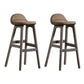 Contemporary 29-inch Indoor Bar Stool Wood Armless Low Back Stool with Footrest Brown Gray 2 Piece Set Clearhalo 'Bar Furniture' 'Bar Stools' 'bar_stools' 'furn' 'furn_bar_stools' 'furniture_bar_stools' 'Kitchen & Dining Furniture' 'kitchen&dining_furn' 'kitchen' 'kitchen_furn' Furniture' 4344457