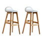 Contemporary 29-inch Indoor Bar Stool Wood Armless Low Back Stool with Footrest White Natural 2 Piece Set Clearhalo 'Bar Furniture' 'Bar Stools' 'bar_stools' 'furn' 'furn_bar_stools' 'furniture_bar_stools' 'Kitchen & Dining Furniture' 'kitchen&dining_furn' 'kitchen' 'kitchen_furn' Furniture' 4344463