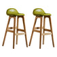 Contemporary 29-inch Indoor Bar Stool Wood Armless Low Back Stool with Footrest Aqua Natural 2 Piece Set Clearhalo 'Bar Furniture' 'Bar Stools' 'bar_stools' 'furn' 'furn_bar_stools' 'furniture_bar_stools' 'Kitchen & Dining Furniture' 'kitchen&dining_furn' 'kitchen' 'kitchen_furn' Furniture' 4344483