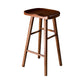 Modern Saddle Seat Bar Stool Pine Backless Footrest Counter Stool with Wood Legs Walnut 1 Piece Counter Stool(26"H) Clearhalo 'Bar Furniture' 'Bar Stools' 'bar_stools' 'furn' 'furn_bar_stools' 'furniture_bar_stools' 'Kitchen & Dining Furniture' 'kitchen&dining_furn' 'kitchen' 'kitchen_furn' Furniture' 4344494