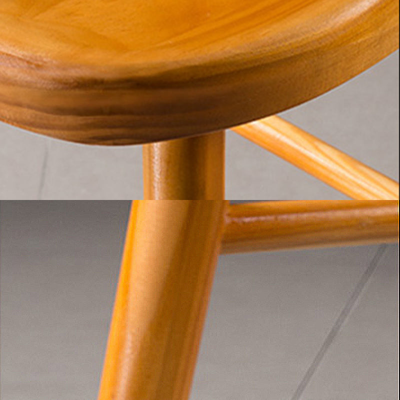 Modern Saddle Seat Bar Stool Pine Backless Footrest Counter Stool with Wood Legs Clearhalo 'Bar Furniture' 'Bar Stools' 'bar_stools' 'furn' 'furn_bar_stools' 'furniture_bar_stools' 'Kitchen & Dining Furniture' 'kitchen&dining_furn' 'kitchen' 'kitchen_furn' Furniture' 4344502