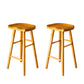 Modern Saddle Seat Bar Stool Pine Backless Footrest Counter Stool with Wood Legs Light Wood 2 Piece Set Short Stool(22"H) Clearhalo 'Bar Furniture' 'Bar Stools' 'bar_stools' 'furn' 'furn_bar_stools' 'furniture_bar_stools' 'Kitchen & Dining Furniture' 'kitchen&dining_furn' 'kitchen' 'kitchen_furn' Furniture' 4344504