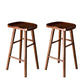Modern Saddle Seat Bar Stool Pine Backless Footrest Counter Stool with Wood Legs Walnut 2 Piece Set Counter Stool(26"H) Clearhalo 'Bar Furniture' 'Bar Stools' 'bar_stools' 'furn' 'furn_bar_stools' 'furniture_bar_stools' 'Kitchen & Dining Furniture' 'kitchen&dining_furn' 'kitchen' 'kitchen_furn' Furniture' 4344512