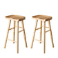 Modern Saddle Seat Bar Stool Pine Backless Footrest Counter Stool with Wood Legs Wood 2 Piece Set Counter Stool(26"H) Clearhalo 'Bar Furniture' 'Bar Stools' 'bar_stools' 'furn' 'furn_bar_stools' 'furniture_bar_stools' 'Kitchen & Dining Furniture' 'kitchen&dining_furn' 'kitchen' 'kitchen_furn' Furniture' 4344515