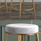 Glam Metal Upholstered Bar Stool Bristol Barstool with Iron Legs and Low Cushion Back Clearhalo 'Bar Furniture' 'Bar Stools' 'bar_stools' 'furn' 'furn_bar_stools' 'furniture_bar_stools' 'Kitchen & Dining Furniture' 'kitchen&dining_furn' 'kitchen' 'kitchen_furn' Furniture' 4344541
