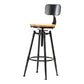 Coffee Shop Footrest Bar Stool Wood Counter-height Stool with Iron Legs With Back 1 Piece Clearhalo 'Bar Furniture' 'Bar Stools' 'bar_stools' 'furn' 'furn_bar_stools' 'furniture_bar_stools' 'Kitchen & Dining Furniture' 'kitchen&dining_furn' 'kitchen' 'kitchen_furn' Furniture' 4344590