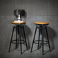 Coffee Shop Footrest Bar Stool Wood Counter-height Stool with Iron Legs Clearhalo 'Bar Furniture' 'Bar Stools' 'bar_stools' 'furn' 'furn_bar_stools' 'furniture_bar_stools' 'Kitchen & Dining Furniture' 'kitchen&dining_furn' 'kitchen' 'kitchen_furn' Furniture' 4344592