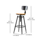 Coffee Shop Footrest Bar Stool Wood Counter-height Stool with Iron Legs Clearhalo 'Bar Furniture' 'Bar Stools' 'bar_stools' 'furn' 'furn_bar_stools' 'furniture_bar_stools' 'Kitchen & Dining Furniture' 'kitchen&dining_furn' 'kitchen' 'kitchen_furn' Furniture' 4344605