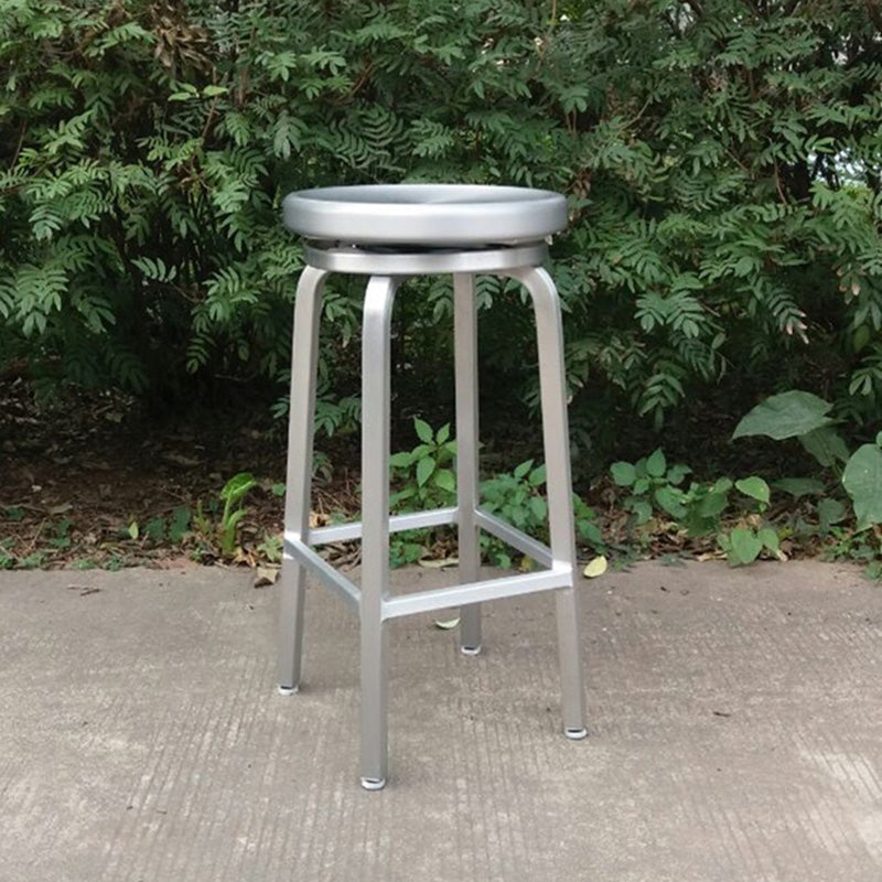 Metal Bar Chair Modern Restaurant With Foot Aluminum Alloy Counter Stool Simple Cafe Clearhalo 'Bar Furniture' 'Bar Stools' 'bar_stools' 'furn' 'furn_bar_stools' 'furniture_bar_stools' 'Kitchen & Dining Furniture' 'kitchen&dining_furn' 'kitchen' 'kitchen_furn' Furniture' 4344664