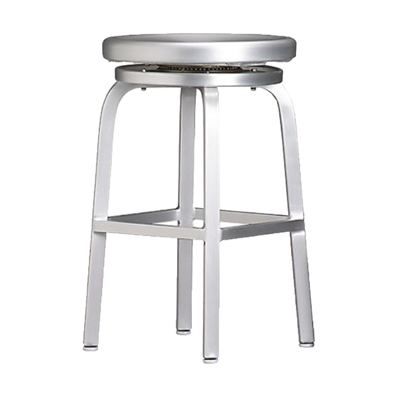 Metal Bar Chair Modern Restaurant With Foot Aluminum Alloy Counter Stool Simple Cafe 1 Piece Counter Stool (24"H) Clearhalo 'Bar Furniture' 'Bar Stools' 'bar_stools' 'furn' 'furn_bar_stools' 'furniture_bar_stools' 'Kitchen & Dining Furniture' 'kitchen&dining_furn' 'kitchen' 'kitchen_furn' Furniture' 4344666