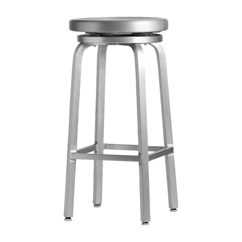 Metal Bar Chair Modern Restaurant With Foot Aluminum Alloy Counter Stool Simple Cafe 1 Piece Counter Stool(26"H) Clearhalo 'Bar Furniture' 'Bar Stools' 'bar_stools' 'furn' 'furn_bar_stools' 'furniture_bar_stools' 'Kitchen & Dining Furniture' 'kitchen&dining_furn' 'kitchen' 'kitchen_furn' Furniture' 4344668