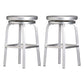Metal Bar Chair Modern Restaurant With Foot Aluminum Alloy Counter Stool Simple Cafe 2 Piece Set Counter Stool (24"H) Clearhalo 'Bar Furniture' 'Bar Stools' 'bar_stools' 'furn' 'furn_bar_stools' 'furniture_bar_stools' 'Kitchen & Dining Furniture' 'kitchen&dining_furn' 'kitchen' 'kitchen_furn' Furniture' 4344674