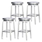 Metal Bar Chair Modern Restaurant With Foot Aluminum Alloy Counter Stool Simple Cafe 4 Piece Set Short Stool(18"H) Clearhalo 'Bar Furniture' 'Bar Stools' 'bar_stools' 'furn' 'furn_bar_stools' 'furniture_bar_stools' 'Kitchen & Dining Furniture' 'kitchen&dining_furn' 'kitchen' 'kitchen_furn' Furniture' 4344681