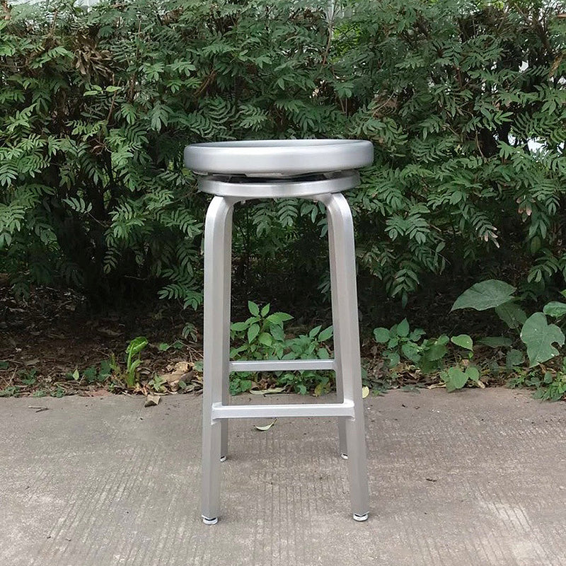 Metal Bar Chair Modern Restaurant With Foot Aluminum Alloy Counter Stool Simple Cafe Clearhalo 'Bar Furniture' 'Bar Stools' 'bar_stools' 'furn' 'furn_bar_stools' 'furniture_bar_stools' 'Kitchen & Dining Furniture' 'kitchen&dining_furn' 'kitchen' 'kitchen_furn' Furniture' 4344685