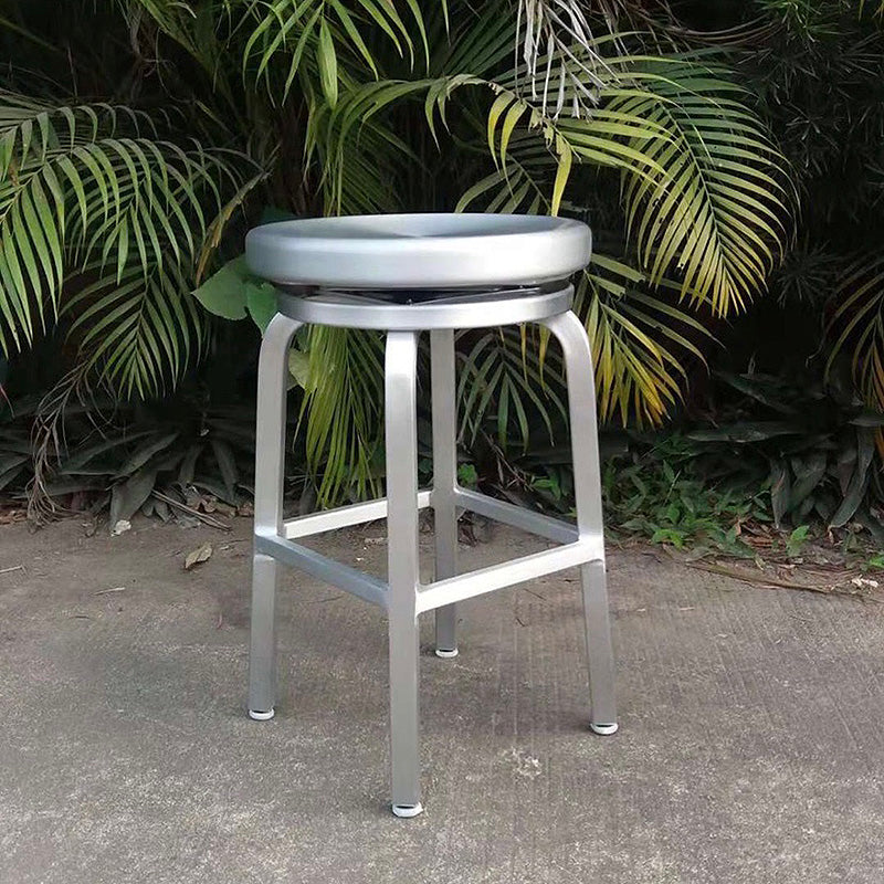 Metal Bar Chair Modern Restaurant With Foot Aluminum Alloy Counter Stool Simple Cafe Clearhalo 'Bar Furniture' 'Bar Stools' 'bar_stools' 'furn' 'furn_bar_stools' 'furniture_bar_stools' 'Kitchen & Dining Furniture' 'kitchen&dining_furn' 'kitchen' 'kitchen_furn' Furniture' 4344687
