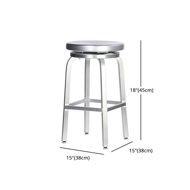 Metal Bar Chair Modern Restaurant With Foot Aluminum Alloy Counter Stool Simple Cafe Clearhalo 'Bar Furniture' 'Bar Stools' 'bar_stools' 'furn' 'furn_bar_stools' 'furniture_bar_stools' 'Kitchen & Dining Furniture' 'kitchen&dining_furn' 'kitchen' 'kitchen_furn' Furniture' 4344689