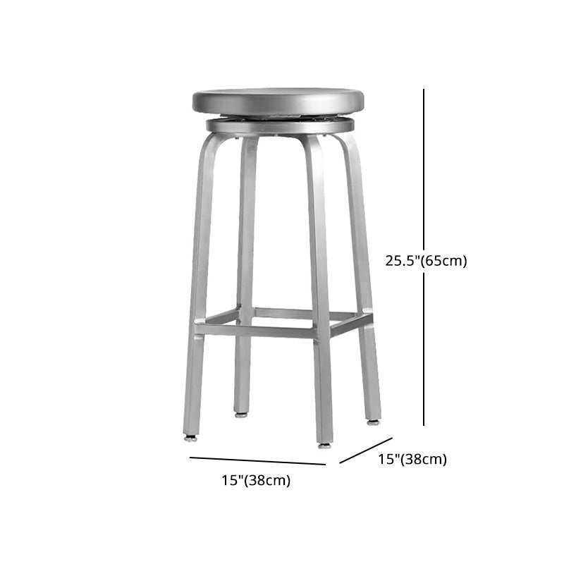 Metal Bar Chair Modern Restaurant With Foot Aluminum Alloy Counter Stool Simple Cafe Clearhalo 'Bar Furniture' 'Bar Stools' 'bar_stools' 'furn' 'furn_bar_stools' 'furniture_bar_stools' 'Kitchen & Dining Furniture' 'kitchen&dining_furn' 'kitchen' 'kitchen_furn' Furniture' 4344691