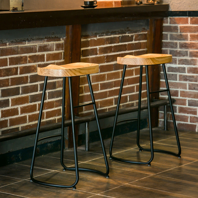 Iron Bar Stool Home Living Room Milk Tea Shop High Stool Bar Creative Modern Style Clearhalo 'Bar Furniture' 'Bar Stools' 'bar_stools' 'furn' 'furn_bar_stools' 'furniture_bar_stools' 'Kitchen & Dining Furniture' 'kitchen&dining_furn' 'kitchen' 'kitchen_furn' Furniture' 4344698