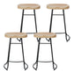 Iron Bar Stool Home Living Room Milk Tea Shop High Stool Bar Creative Modern Style 4 Piece Set Counter Stool(26"H) Clearhalo 'Bar Furniture' 'Bar Stools' 'bar_stools' 'furn' 'furn_bar_stools' 'furniture_bar_stools' 'Kitchen & Dining Furniture' 'kitchen&dining_furn' 'kitchen' 'kitchen_furn' Furniture' 4344707