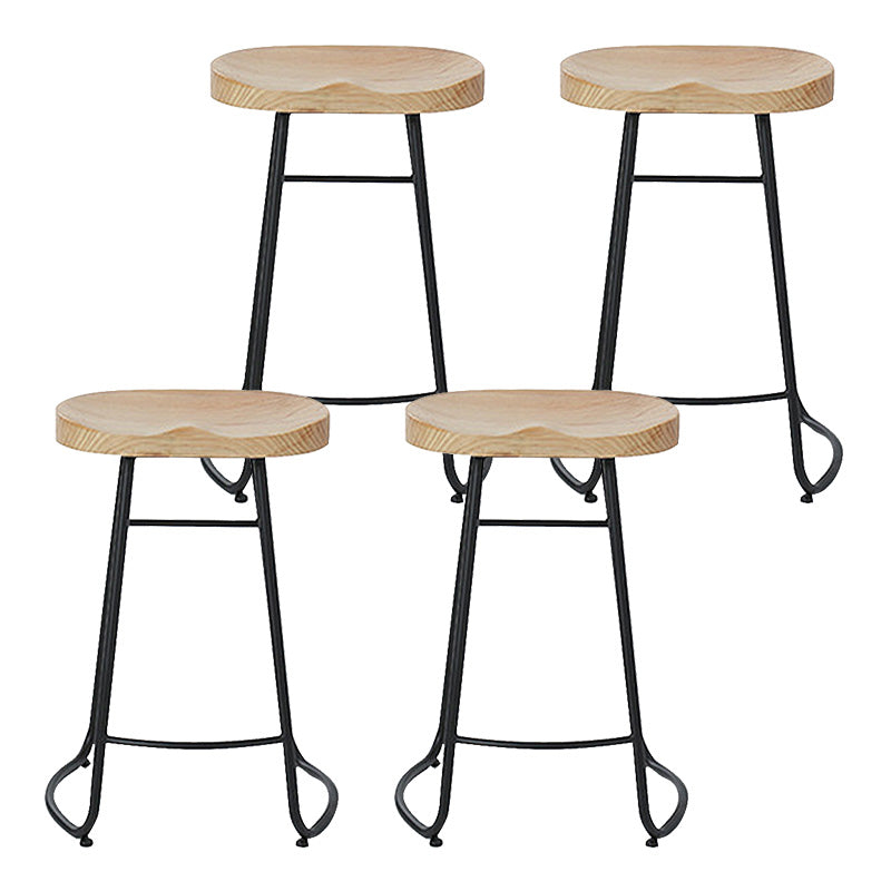 Iron Bar Stool Home Living Room Milk Tea Shop High Stool Bar Creative Modern Style 4 Piece Set Counter Stool(26"H) Clearhalo 'Bar Furniture' 'Bar Stools' 'bar_stools' 'furn' 'furn_bar_stools' 'furniture_bar_stools' 'Kitchen & Dining Furniture' 'kitchen&dining_furn' 'kitchen' 'kitchen_furn' Furniture' 4344707